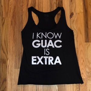 🥑 “I Know Guac is Extra” muscle tank